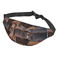 Fanny Pack For Men Women Casual Belt Bag Waterproof Waist Bag Nature Wild Animal Deers Running Waist Pack For Travel Sports