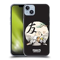 Head Case Designs Officially Licensed Peanuts Charlie Brown Oriental Snoopy Soft Gel Case Compatible with Apple iPhone 14 Plus