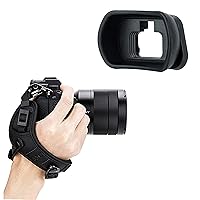 1+1 Z5 Z6 Z7 Z6II Z7II Accessories Bundle : Camera Eyecup Eyepiece + Camera Hand Grip Strap for Nikon Z5 Z6 Z7 Z6II Z7II