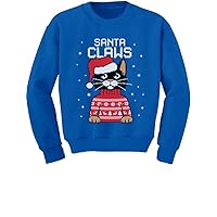 Tstars Santa Claws Sweatshirt Toddler Youth Kids Cat Ugly Christmas Sweater Style