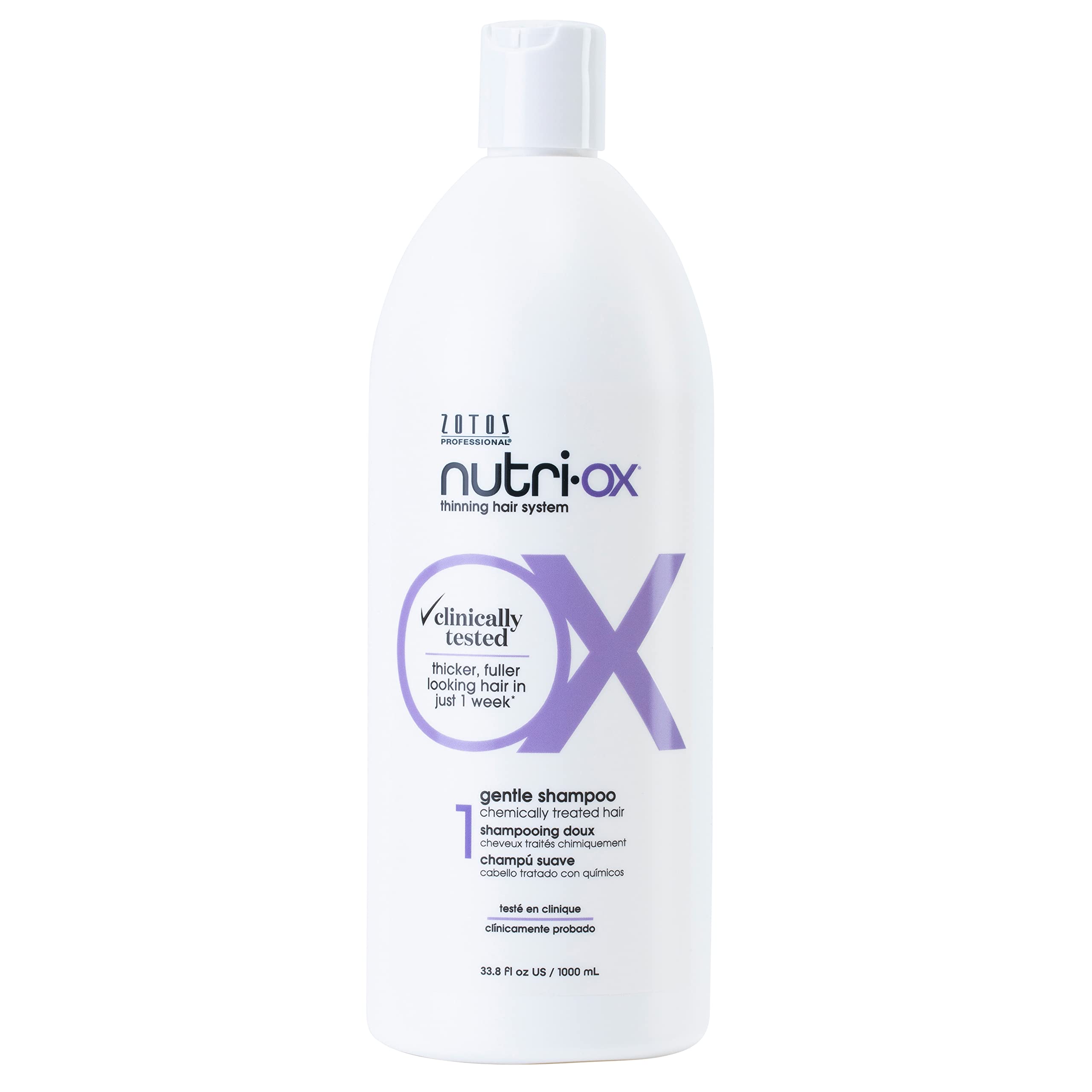 NUTRI-OX Gentle Shampoo & Conditioner for Thicker, Fuller-Looking Hair | Color Treated Hair | Peppermint | Clinically & Dermatologically Tested | Color-Safe