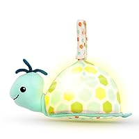 B. toys- B. baby- Baby Glowable Soothing Plush Turtle with Lights & Sounds- Glow Zzzs Turtle Shellé0 Months +