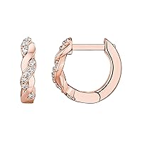 PAVOI 14K Gold Plated 925 Sterling Silver Post Cubic Zirconia Huggie Earrings | Small Gold Hoop Earrings for Women | CZ Stud Cuff Earring