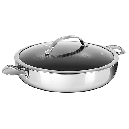 ScanPan Stainless Steel-Aluminum HaptIQ 12.5-Inch Covered Chef Pan