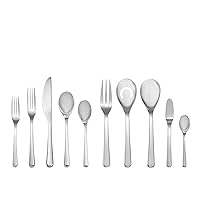 Nambe Aura 45 Piece Flatware Set, Silver