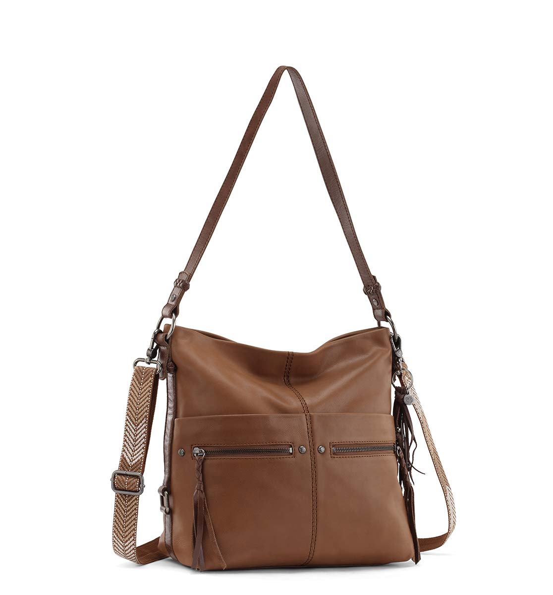 The Sak Ashland Bucket Bag in Leather, Casual Everyday Purse with Removable Crossbody Strap, Handcrafted & Sustainably-Made