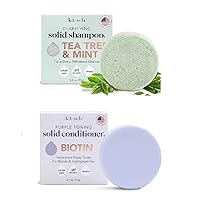 Kitsch Tea Tree & Mint Shampoo Bar and Purple Conditioner Bar for Blonde Hair with Discount