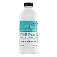 Hyalogic Professionals Series - Hyaluronic Acid Supplement for Whole Body Hydration - 100 mg Ingestible HA Liquid Supplement; Odorless, Tasteless & Preservative Free for Skin & Eyes - 10 oz