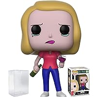 Funko Pop! Rick and Morty - Beth with Wine Glass Vinyl Figure (Includes Pop Box Protector Case)