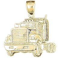 Silver Truck Pendant | 14K Yellow Gold-plated 925 Silver Truck Pendant