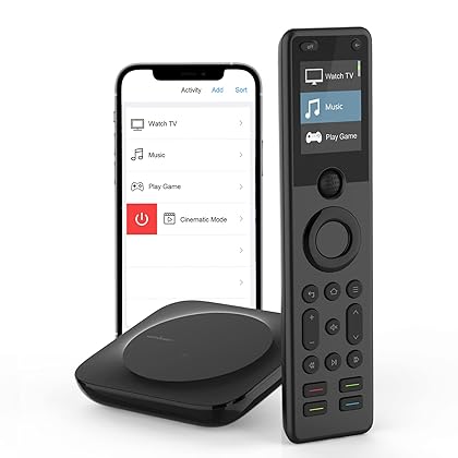 SofaBaton X1 Universal Remote Control with Hub & APP, Smart Remote with One-Touch Activities, Compatible with Alexa for Voice Control, Control up to 50 Entertainment IR/Bluetooth Devices