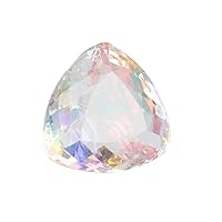 REAL-GEMS White Mystic Topaz 76.38 Ct. Trillion Shaped Healing Crystal
