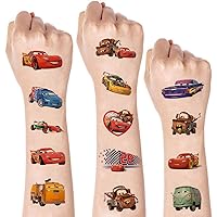 8 Sheets Car Tattoos for Kids, Race Car Party Supplies Truck Party Favors for Kids Boys Girls Truck Car Birthday Party Decorations Racing Car Party Favors Gifts Temporary Tattoos Stickers