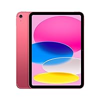 Apple iPad (10th Generation): with A14 Bionic chip, 10.9-inch Liquid Retina Display, 256GB, Wi-Fi 6 + 5G Cellular, 12MP front/12MP Back Camera, Touch ID, All-Day Battery Life – Pink