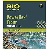 RIO Products Powerflex Trout 9ft Leader, Freshwater Tapered Fly Line, 3 Pack