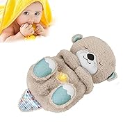 Breathing Otter, Soothe 'N Snuggle Otter with Breathing Movements and Music, Baby Breathing Soothing Otter Plush Doll, Music Sleep Companion, Sleep Aid