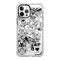CASETiFY Ultra Impact iPhone 12 Pro Max Case [9.8ft Drop Protection] - matt Darling Sticker Collage - Clear