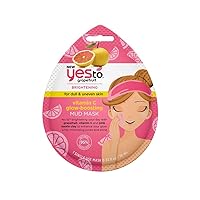 Yes To Grapefruit Detoxifying Brightening Mask, Brightening & Balancing Mask Leaving Your Skin Smooth Radiant & Refreshed, With Antioxidants & Vitamin C, Natural, Vegan & Cruelty Free