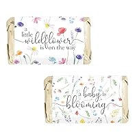 Little Wildflower Baby Shower Mini Chocolate Candy Bar Wrappers - She's a Wildflower Baby Shower Party Favor Stickers - 45 Labels – Spring and Summer It's a Girl Themed Supplies
