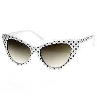 zeroUV - Women's Retro Polka Dot Oversize Cat Eye Sunglasses 54mm