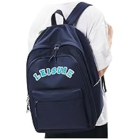 School Backpack Middle High School Bookbag Cute Aesthetic Backpack School Supplies Laptop Bag for Teens Girls Women Students, Blue…
