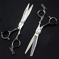 Hair Cutting Scissors Kits 6.0Inch Stainless Steel Hairdressing Shears Set Barber/Salon/Home Shears Kit for Men Women and Pet