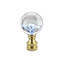 24035-41 Finial Lighting & Lamp Accessory, 1 Pack, Blue Flower