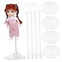 4 Pcs Bracket Doll Support Holders Mini Stand Doll Stands Action Figure Stand Action Figure Doll Stand Doll Accessories Doll Support Display Stand Storage Rack Movable Plastic