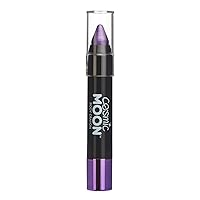 Metallic Face Paint Stick / Body Crayon makeup for the Face & Body - 0.12oz - Easily create metallic designs like a pro! - Purple
