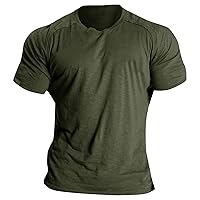 Muscle Shirts for Men,Mens T Shirt Muscle Gym Workout Athletic Shirts Summer Casual Solid Color T-Shirt
