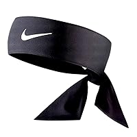 Nike Dri-Fit Head Tie 2.0 Headbands, White/Black, One Size