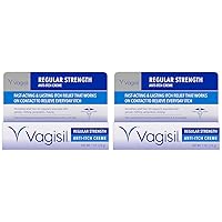 Vagisil Regular Strength Anti-Itch Feminine Cream for Women, Gynecologist Tested, Hypoallergenic, Fast-acting and Long-lasting Itch Relief, Vaginal Moisturizer Soothes and Cools, 1 oz (Pack of 2)
