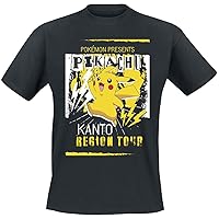 Pokemon Unisex Adult Kanto Region Tour T-Shirt