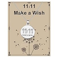 BNQL 11 11 Make a Wish Necklace 11 11 Angel Numbers Necklace Make A Wish Gift Jewelry for Women Girls