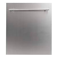 ZLINE 24 in. Fingerprint Resistant Top Control Dishwasher with Stainless Steel Tub and Modern Style Handle, 52dBa