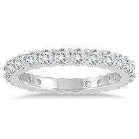 AGS Certified Diamond Eternity Band in 14K White Gold (1.47-1.82 CTW)