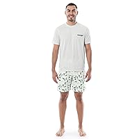 Wrangler Men's Jersey Top and Micro-Sanded Cotton Shorts Pajama Sleep Set