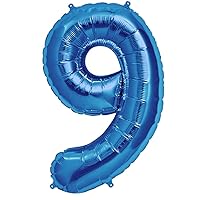 Tellpet Number 9 Balloon, Sapphire Blue, 40 Inch