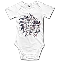 Cute Indian Chief Infant Baby's Romper Climb Clothes 12 Months White