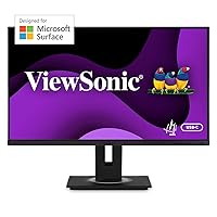 ViewSonic VG275 27 Inch IPS 1080p Monitor Designed for Surface with Advanced ergonomics, 60W USB C, HDMI and DisplayPort inputs for Home and Office