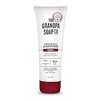 The Grandpa Soap Company Rosemary Shampoo - Purifying, With Rosemary Oil and Lemongrass Oil, Leaves Scalp and Hair Feeling Clean and Fresh, All Hair Types, Vegan, Sulfates and Parabens Free, 8 Fl Oz