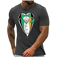 Men Funny Graphic Shirts Novelty Tuxedo Bow Tie Print T-Shirt Crew Neck Short Sleeve Workout Tee Casual T Shirt Tops