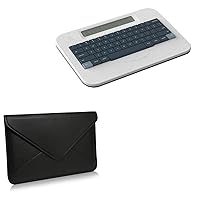 BoxWave Case Compatible with Astrohaus Freewrite Alpha - Elite Leather Messenger Pouch, Synthetic Leather Cover Case Envelope Design - Jet Black