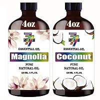 Magnolia and Coconut Essential Oil 4 Fl Oz (120Ml) - Pure and Natural Fragrance Oil for Aroma Diffuser,Skincare,Home Fragrance,Bath,Spa,Personal Care,Massage,Yoga,DIY Candle,DIY Soap