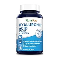 Hyaluronic Acid 200mg 180 Veggie Capsules (Non-GMO & Gluten Free)