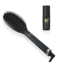 ghd Glide Hot Air Hair Brush Essentials Duo ― Glide Professional Smoothing Blow Dryer (Black) + Dramatic Ending Smooth & Finish Serum (1 fl. oz.)