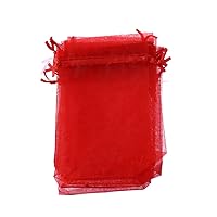 PartyKindom 50Pcs Organza Jewelry Bags Sheer Drawstring Bags Organza Favor Bags Organza Drawstring Pouch Color Organza Pouch Mini Organza Bag mesh Drawstring Bag Candy Storage Bag Wedding