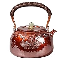Solid Copper Teapot Handmade Copper Kettle for Stove Top (Type 1)