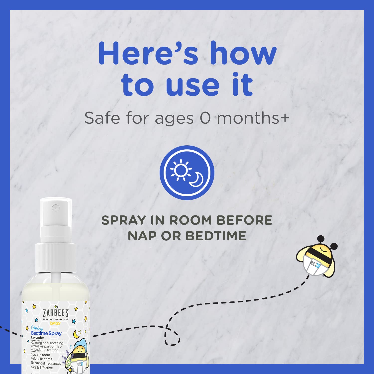 Zarbee's Baby Sleep Spray; Calming Bedtime Spray with Natural Lavender and Chamomile to Help Infant Nighttime Routine; 2oz Bottle