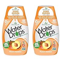 WaterDrops, Peach Mango, 1.62 Fl Oz (Pack of 2)